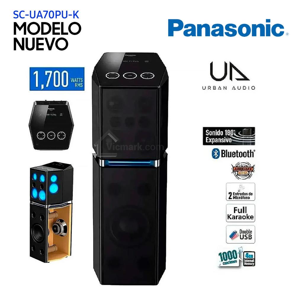 Equipo de Sonido Panasonic SC-UA70PU-K ONE BOOX 1700 W
