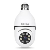 Cámara Foco WiFi SEISA 1080P Full HD Visión Nocturna Audio 360° Sensor Movimiento IPC-TS10 Seguridad