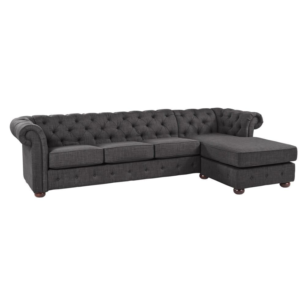 SECCIONAL CHESTER GRIS OSCURO - FALOTIH 3M