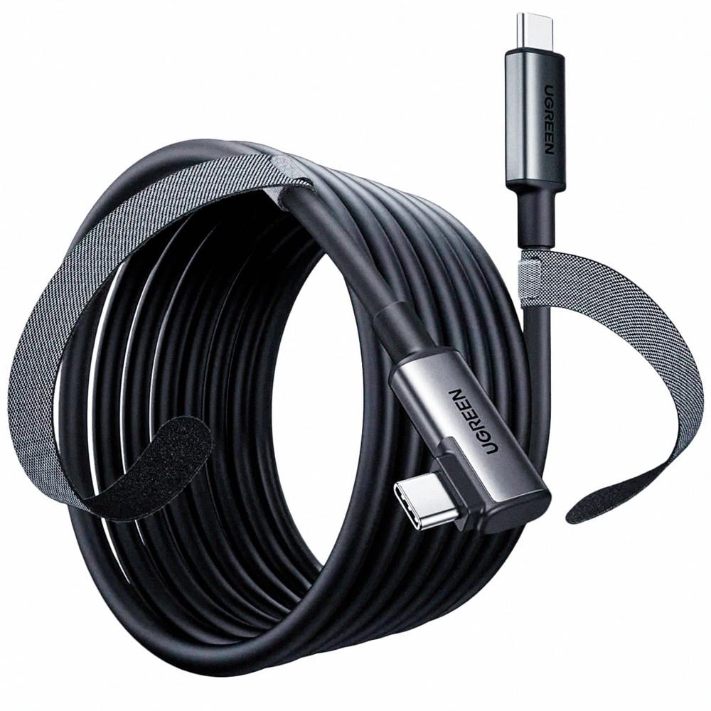 Cable UGREEN 5 m USB-C 90 Link para Meta Quest PC-VR datos 5 Gbps carga 3 A-US551