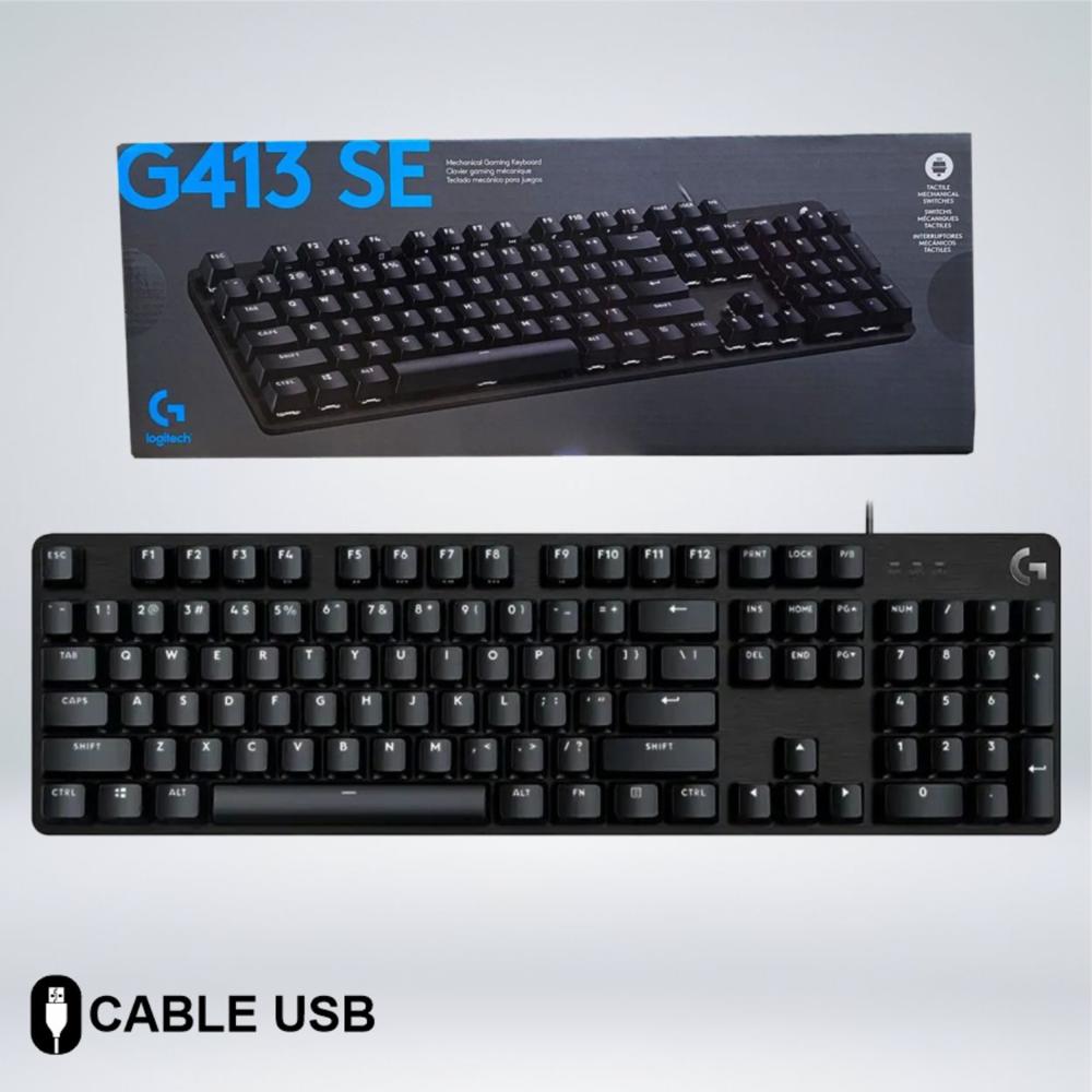TECLADO GAME G413 SE MECANICO PBT SWITCH TACTIL ALTA CALIDAD LUZ BLANC