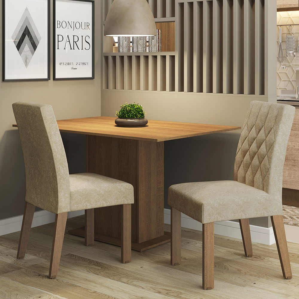 Juego de Comedor Taina con 2 Sillas Marron/Imperial Juego de Comedor Taina con 2 Sillas - Marró Imperial Juego de Comedor Taina con 2 Sillas Marron/Imperial Juego de Comedor Taina con 2 Sillas - Marró Imperial