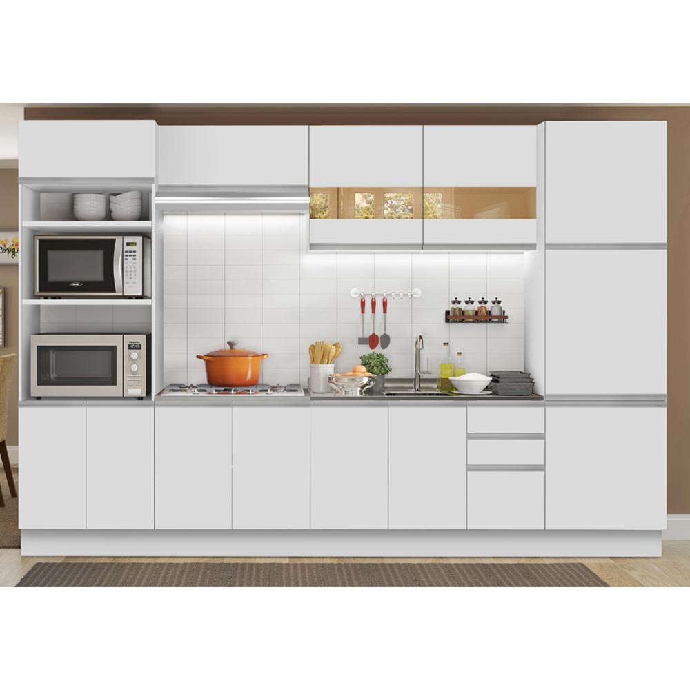 Mueble de Cocina Integral Roma 330 cm - Blanco