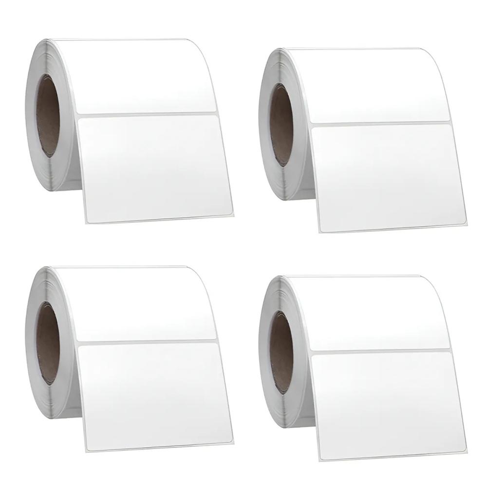 04 Rollos De 500 Etiquetas Adhesivas Térmico Directo 76x50mm TD Blanco