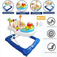 Andador Musical con Asiento Giratorio Lessi Azul