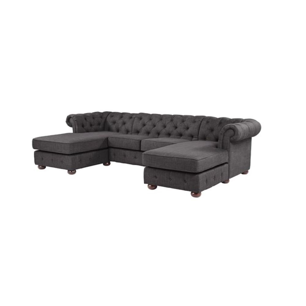 SECCIONAL CHESTER U GRIS OSCURO - FALOTIH 3M