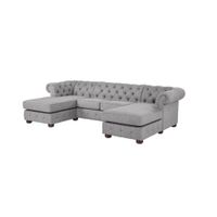 SECCIONAL CHESTER U GRIS CLARO - FALOTIH 3M