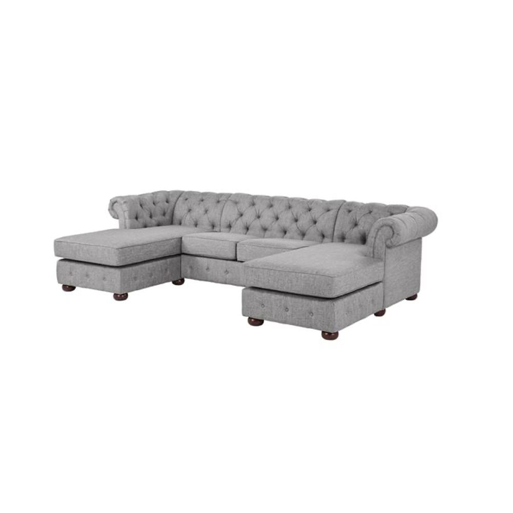 SECCIONAL CHESTER U GRIS CLARO - FALOTIH 3M