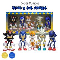 SET DE FIGURAS COLECCIONABLES SONIC 5 PERSONAJES
