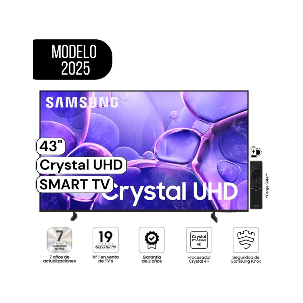 Televisor Samsung Crystal 43 Crystal 4K UHD UN43U8000FGXPE