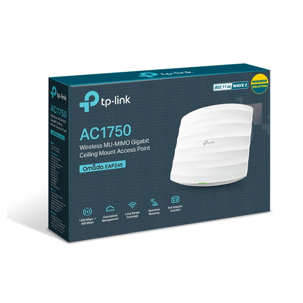 Access Point TPLink EAP245 AC1750 Dual Band PoE  Conectividad Rápida y Eficiente para tu Red