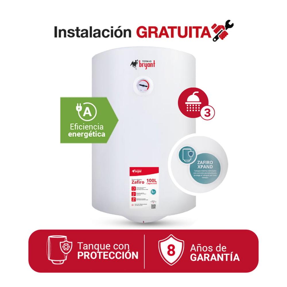 TERMA ELÉCTRICA 100 L BRYANT ZAFIRO