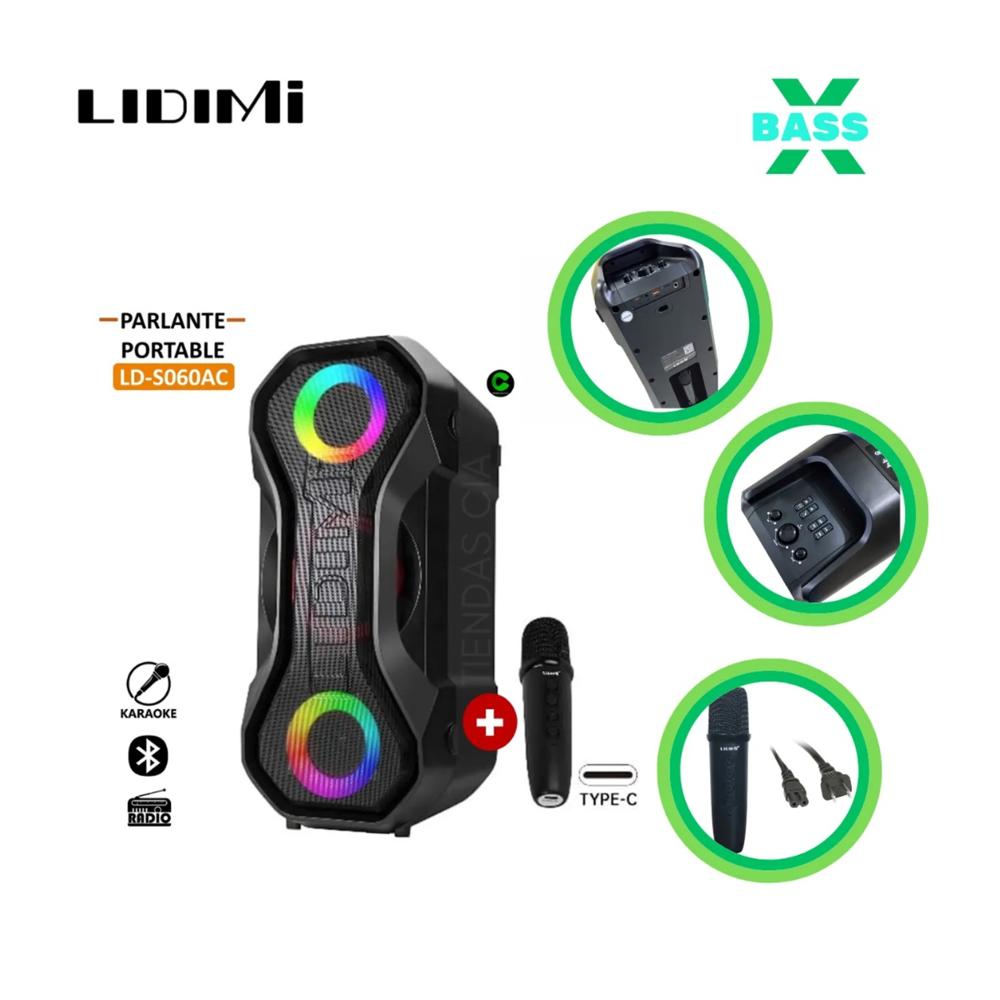 Parlante LIDIMI  LD-S060AC 80W-40W2W FM/BT