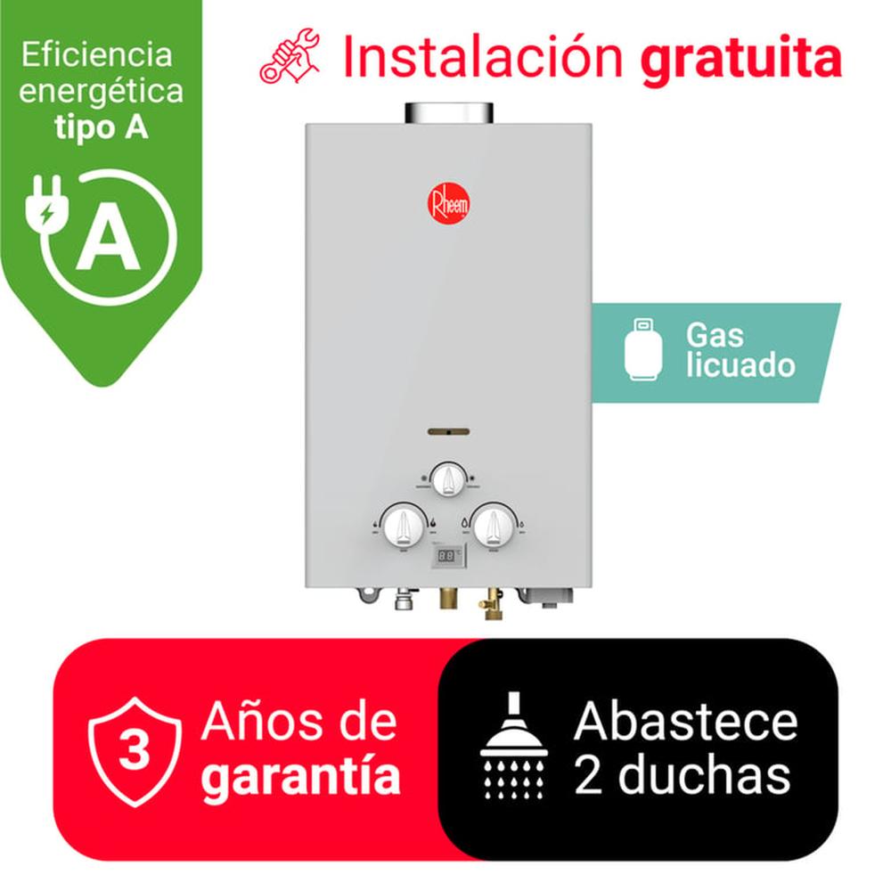 TERMA A GAS 10 L RHEEM GLP TIRO NATURAL