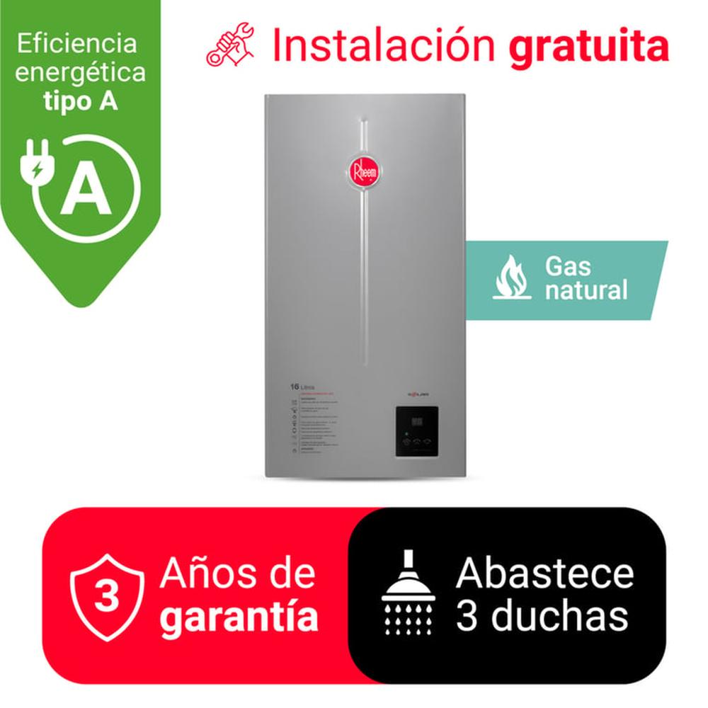TERMA A GAS 16 L GN RHEEM TIRO NATURAL TERMA A GAS 16 L GN RHEEM TIRO NATURAL