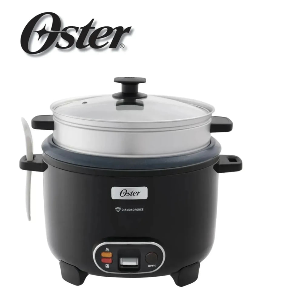Olla Arrocera Oster Negro DiamondForce 22L Tazas CKSTRC12DFBLK