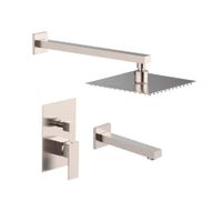 Mezcladora Monoc Miniml PDucha Y Tina CPico -6002 Satinado Fratelli