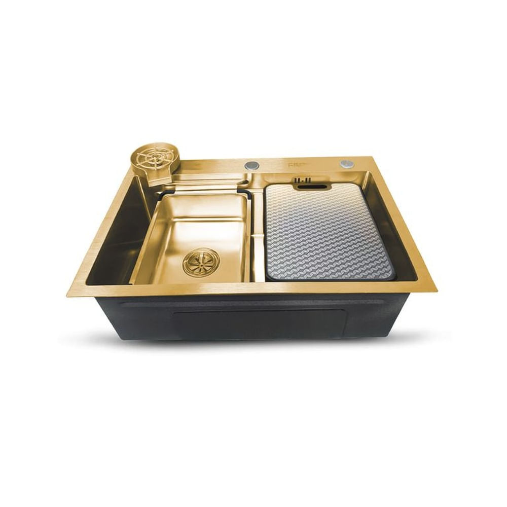 MVL-6845G LAVADERO MULTIFUNCIONAL MARVELOUS DE ACERO INOX GOLD CACCES 68X45X23CM - FRATELLI