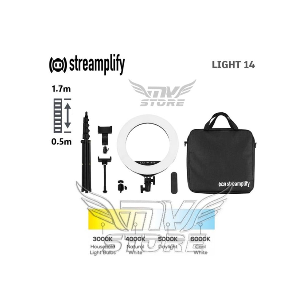 STREAMPLIFY Aro de Luz LIGHT 14 con Tripode