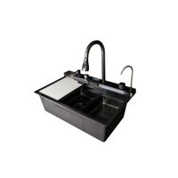 LAVADERO MULTI. BL DE ACERO INOX. 304 BLACK MEZCLADORA - FRATELLI