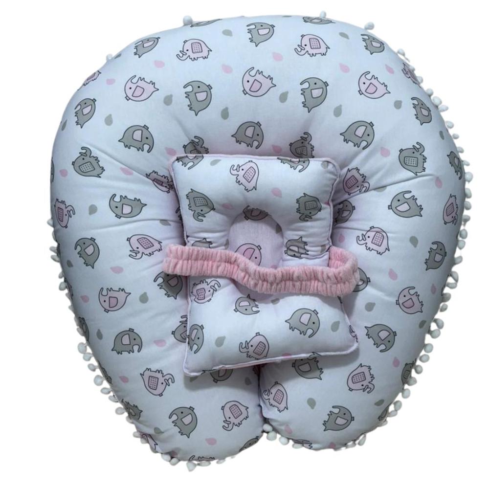 Cojin  almohada  De Lactancia Con Almohada 60x60 con forro tela premium Rosa