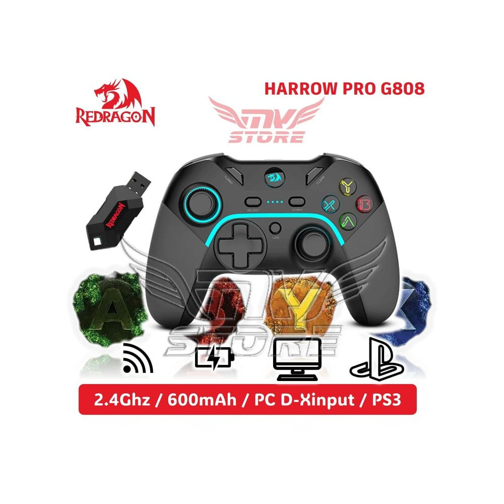 Mando Inalambrico HARROW PRO G808 G808PRO PC PS3 Recargable