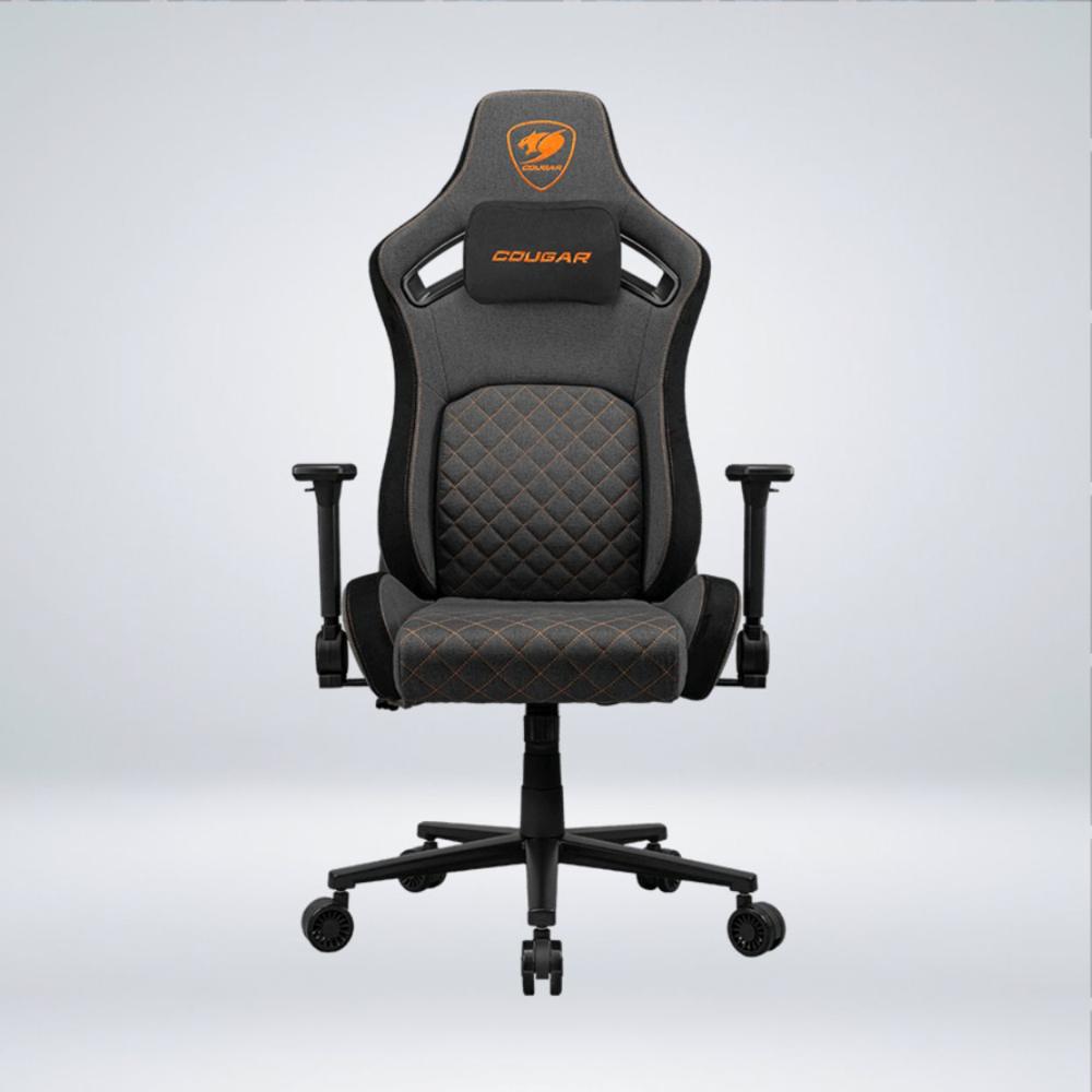 SILLA GAMER COUGAR DEFENSOR GRAY F TEJIDO INCLINA 155 GRADOS LUMBAR - CUELLO