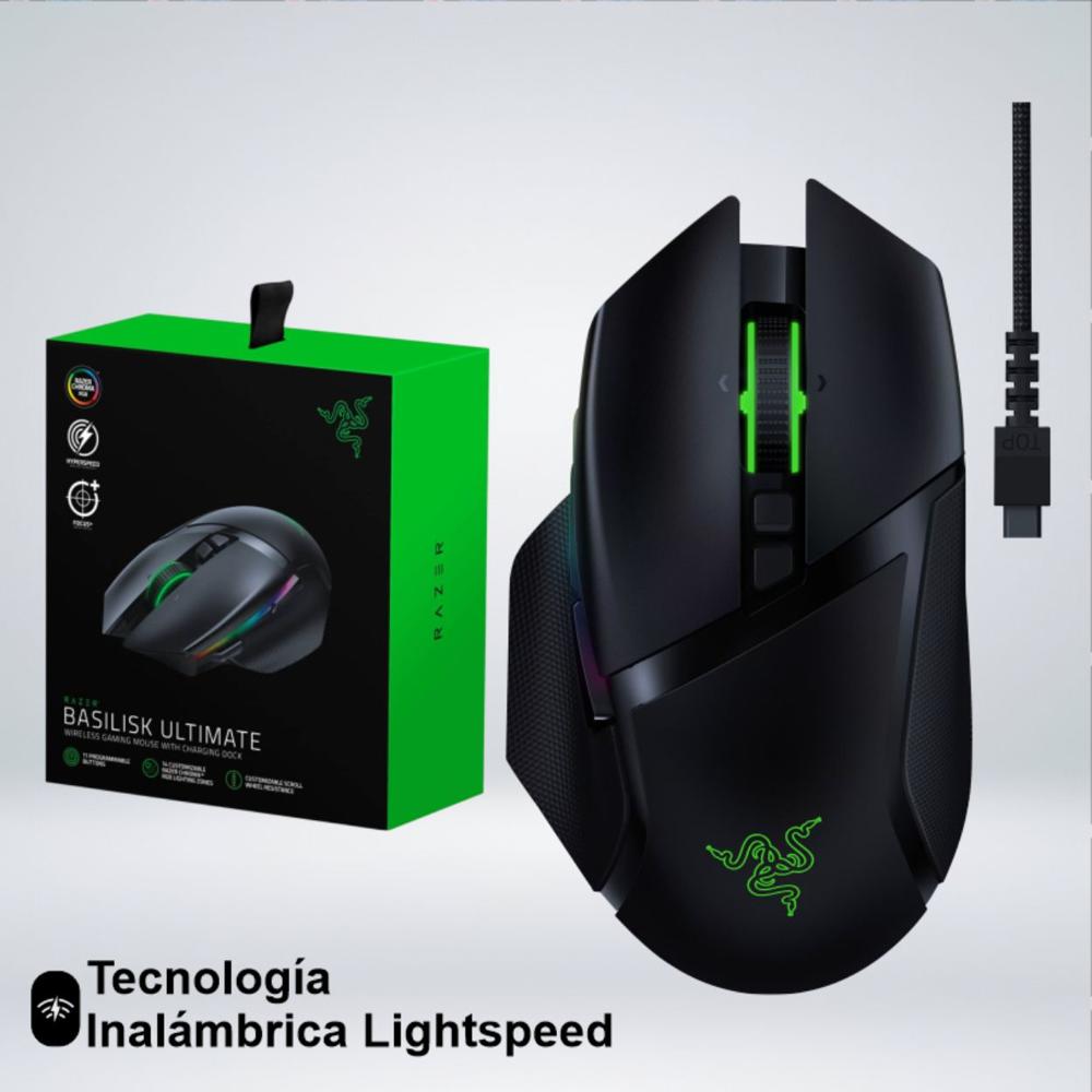 MOUSE GAMER RAZER BASILISK ULTIMATE RGB WIRELESS HYPERSPEED 20KDPI