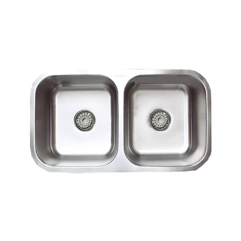 Lavadero Stainless Pesado Doble Poza P/Marmol Ft 82X46 - Fratelli -  (Nuevo)