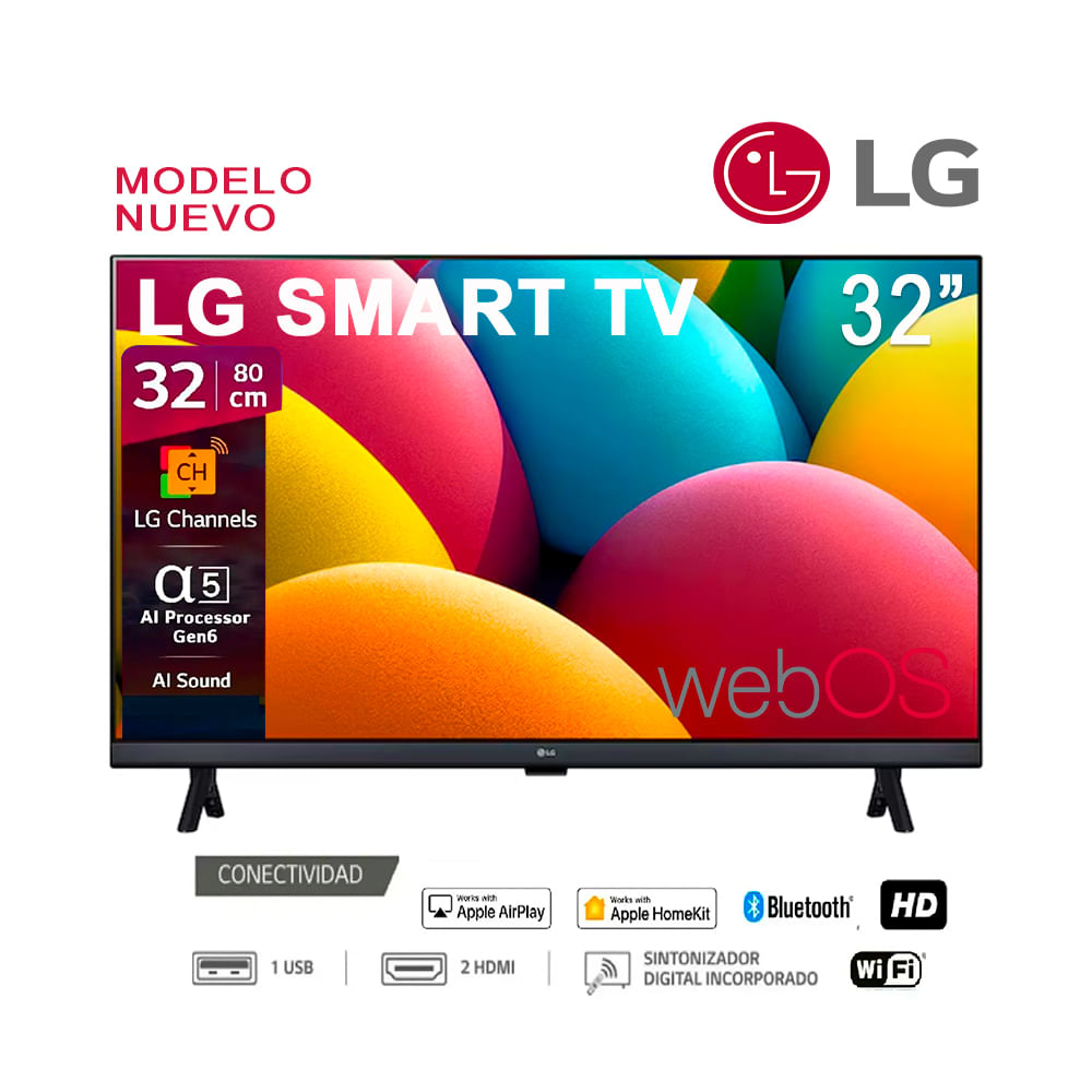 Tv Led LG Smart 32 Procesador a5 32LR600BPSC Borde Delgado Gen6