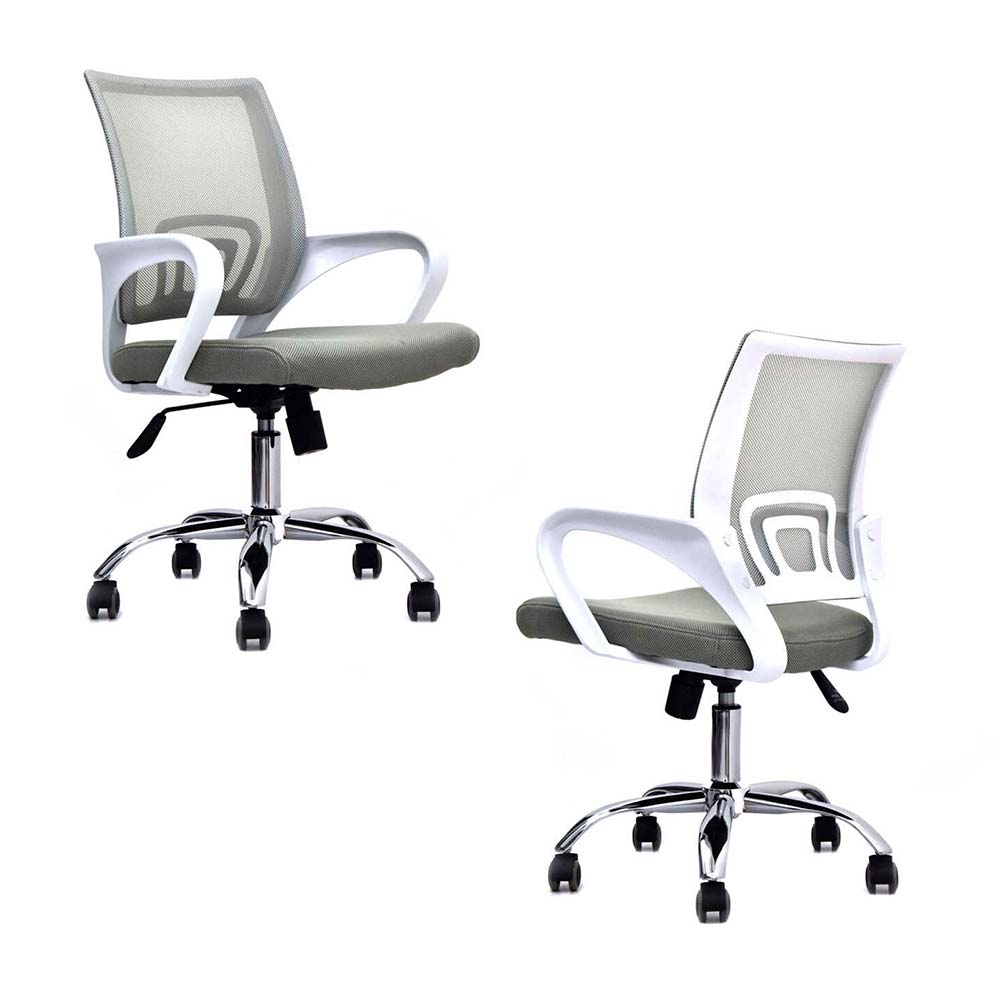Silla de Oficina Giratoria Atlantis Gris Bonno x 2 unidades