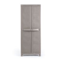Ropero Plástico Polinplast Mimbre Gris Grande Taupe