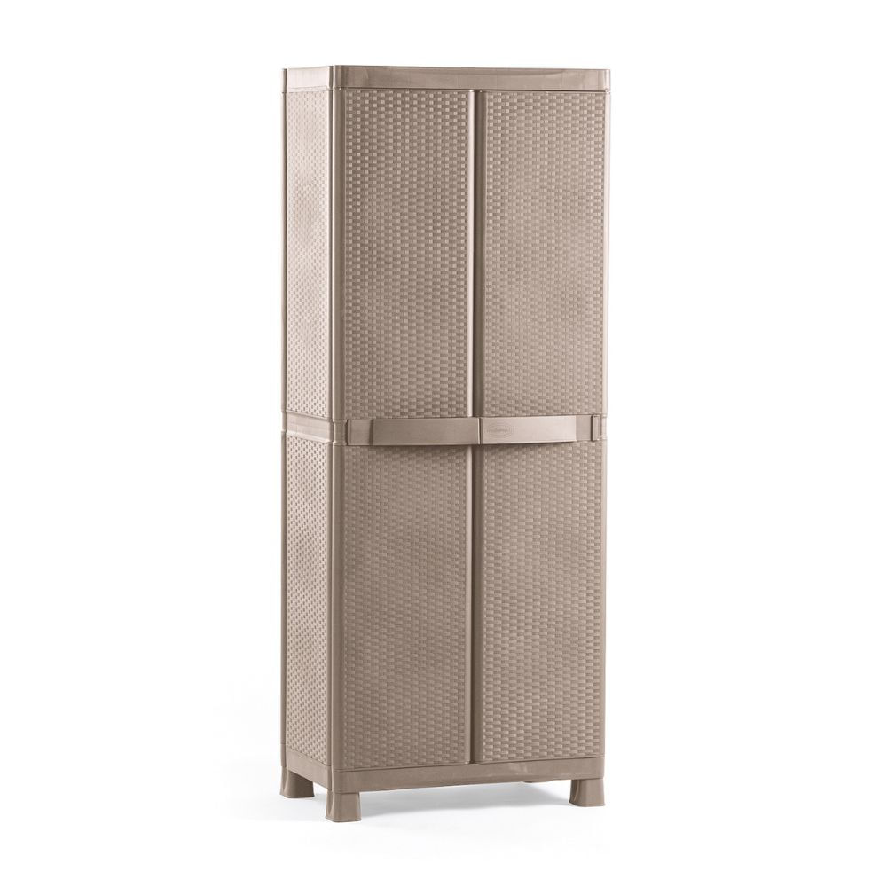 Ropero Plástico Polinplast Mimbre Grande Beige Dakota