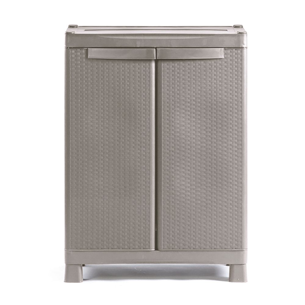 Ropero Plástico Polinplast Mimbre Taupe Mediano