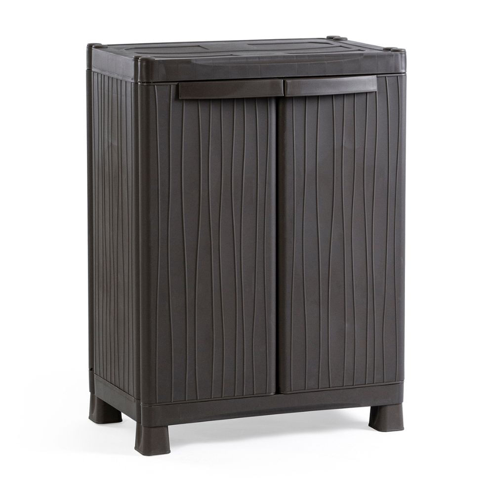 Ropero Plástico Polinplast Roble Mediano Marrón