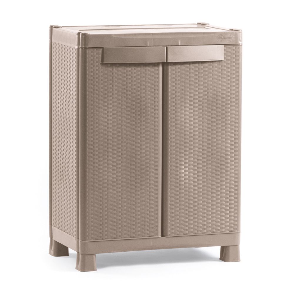 Ropero Plástico Polinplast Mimbre Beige Dakota Mediano