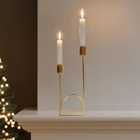 Candelabro Asimétrico 25cm - Encanto Dorado