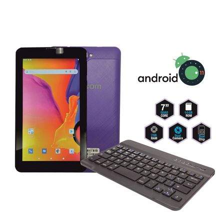 Tablet 7? + Teclado  Telcom 3G Quadcore 16GB/2GB 77_EM - Morado Tablet 7  Teclado  Telcom 3G Quadcore 16GB 2GB 77 EM - Morado
