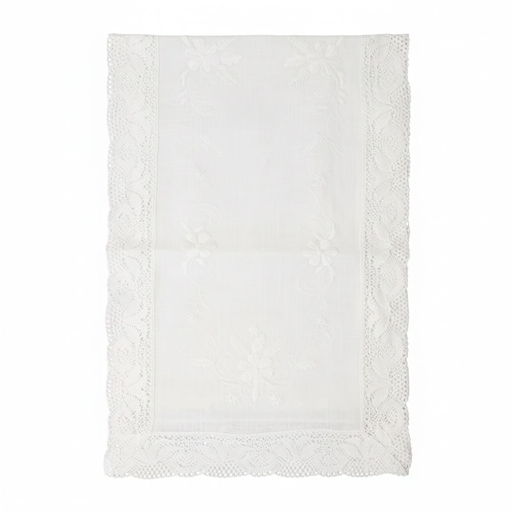 Camino 183cm Blanco Poliéster con Encaje