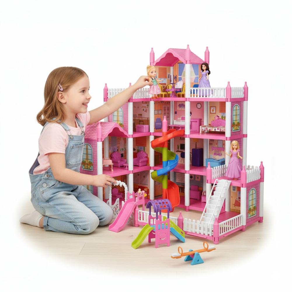 Casa Castillo de Muñecas Dreamly Villa con Luces 215 Piezas Juguete para Niñas