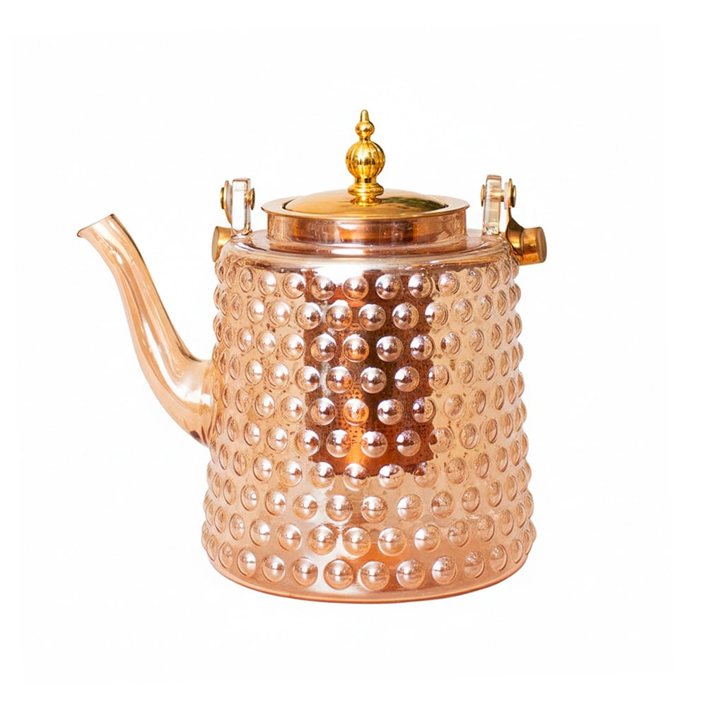 TETERA VIDRIO AMBAR TEXTURIZADO CON FILTRO