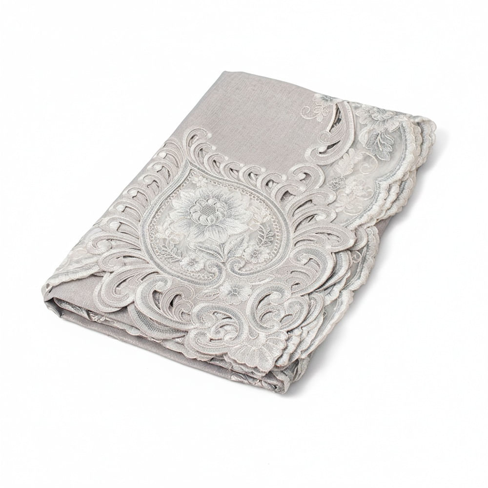 Mantel para 6 Sillas Rectangular Bordado Blanco