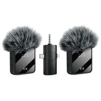 Micrófono Inalámbrico Doble F11-2 con 2 TX y Receptor Tipo C, Lightning y Jack 3.5 mm PP12333
