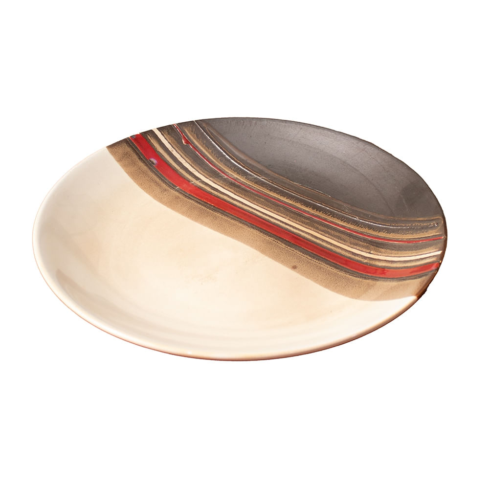 SETX4 PLATOS BICOLOR 28CM CERAMICA