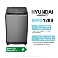 Lavadora Hyundai 12 Kg Superior HYWM122 Gris