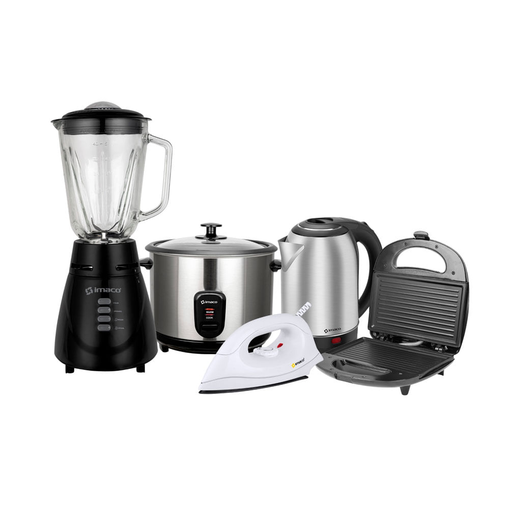 Combo Licuadora Imaco BL4125 Arrocera Hervidor Sandw Grill Plancha
