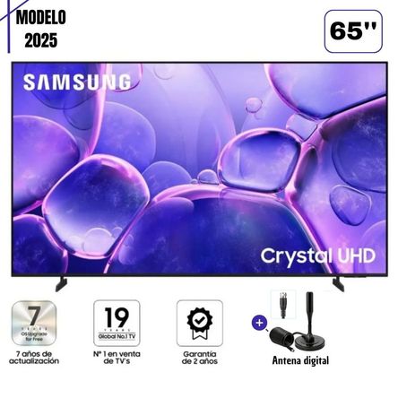 TELEVISOR SAMSUNG 65'' UN65U8000F CRYSTAL UHD SMART TV 2025 Y ANTENA DIGITAL TELEVISOR SAMSUNG 65'' UN65U8000F CRYSTAL UHD SMART TV 2025 Y ANTENA DIGITAL