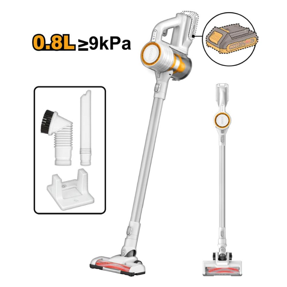 Aspiradora Inalámbrica Ingco 20V 0.8L 120W CVLI20061