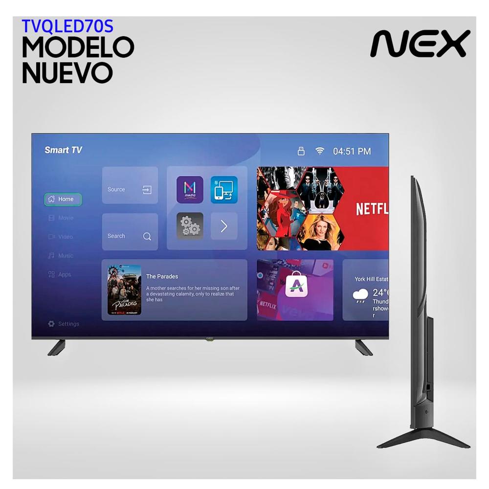 Televisor Nex 70 Pulg. QLED UHD 4K Smart TV - TVQLED70S