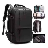 Mochila de Viaje Impermeable 180 Oxford con Clave TSA Ancho Ajustable Negro Mod. A